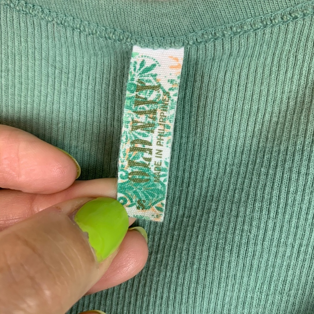 Old Navy‎ Teal Tiered Ruffle Tank Top Sz Small - Picture 4 of 5